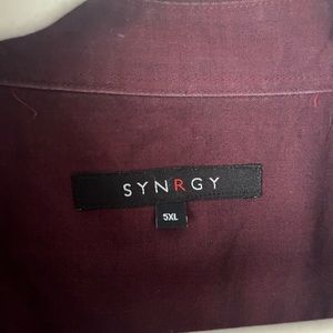 Synergy Men’s Big and Tall burgundy shirt